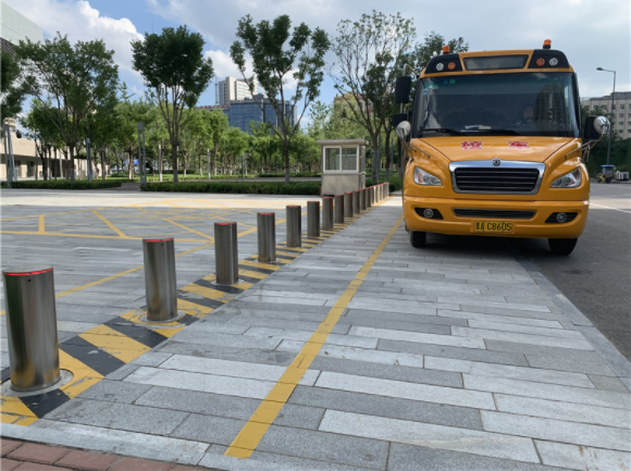 Bollards protect students