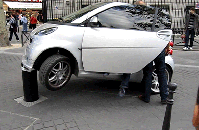 Different types of automatic bollards for traffic control and home car theft prevention