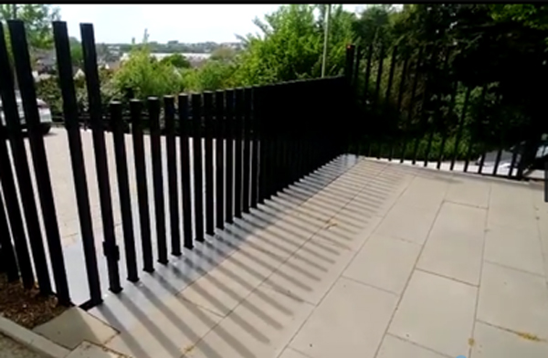 New entrance/exit gate design with automatic rising gate (fence)