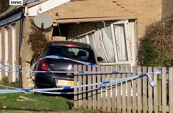 Pensioner death as car crashes into his house